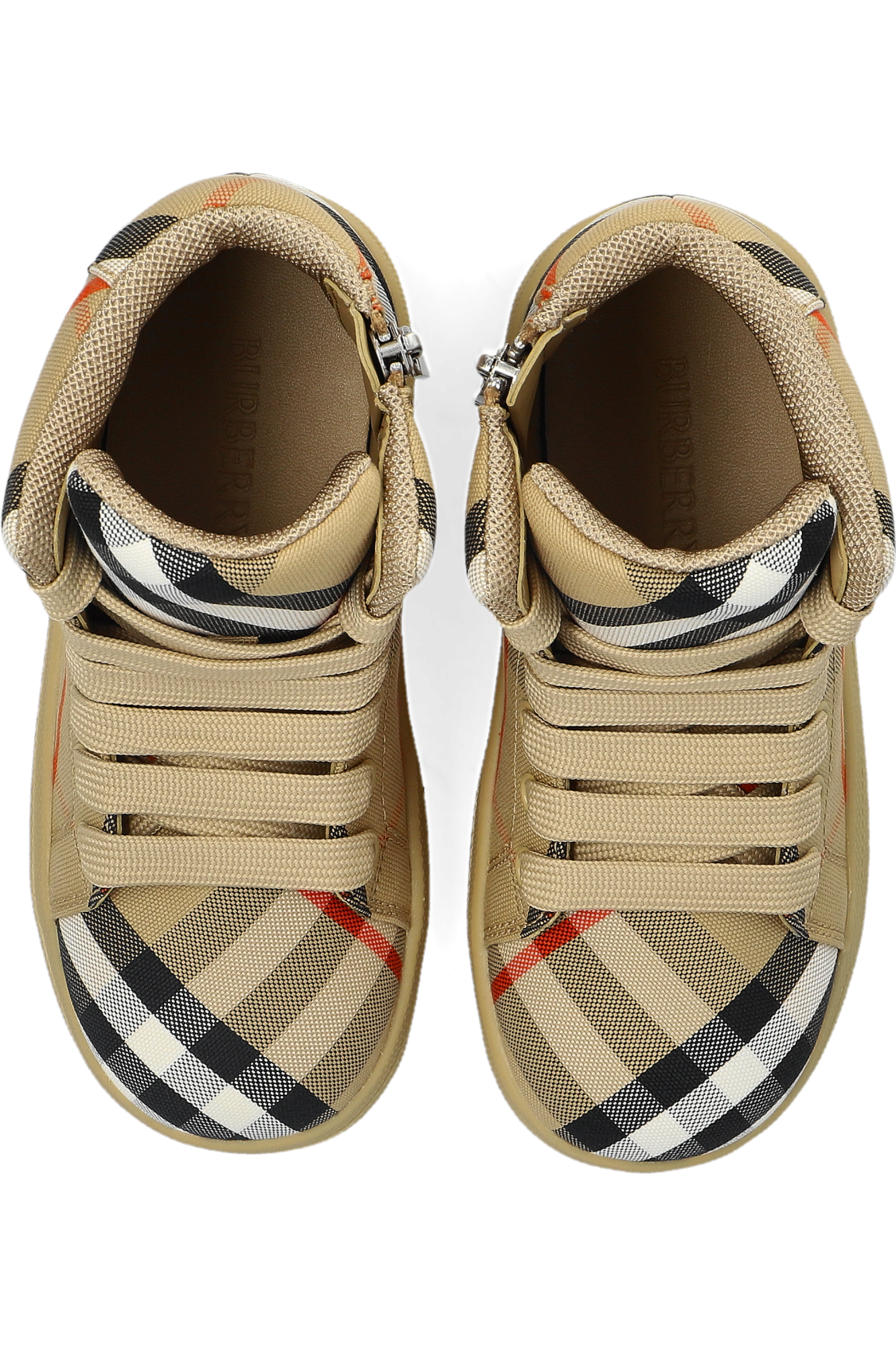 Beige Plaid pattern shoes Burberry Kids - Vitkac Italy